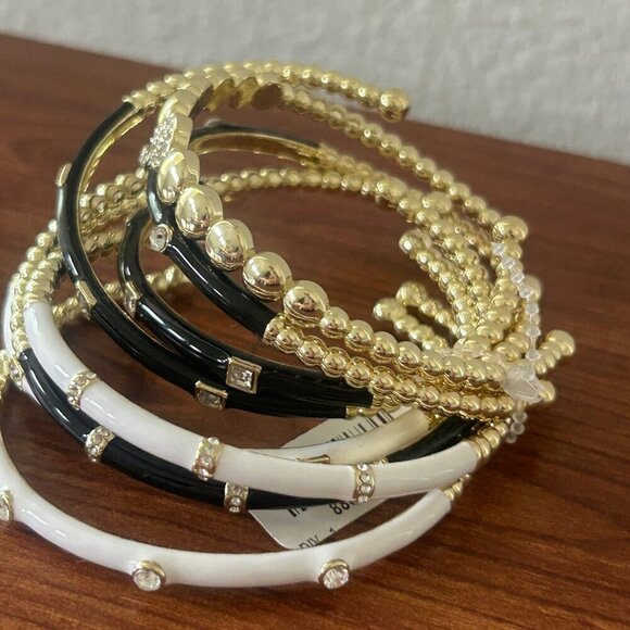 Heidi Daus Slim Pickens Black and White 8-piece Bracelet Set NWT - Picture 8 of 16